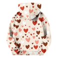 thumbnail image 6 of Lorytime Girl Hoodies with Pockets Valentine Long Sleeve Crewneck Sweatshirts Hearts Pullover Fashionable Tops 7-8 Years, 6 of 6