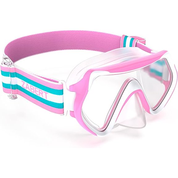 Kids Swim Mask Goggles, Swimming Dive Snorkel Mask with Nose Cover Fabric Strap for Kids Boy Girls