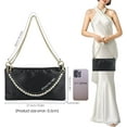 thumbnail image 4 of Kwuty Women Satin Evening Handbag Wedding Prom Clutch Purse Formal Cocktail Party Clutches Shoulder Bag with 2 Bag Chains, 4 of 9