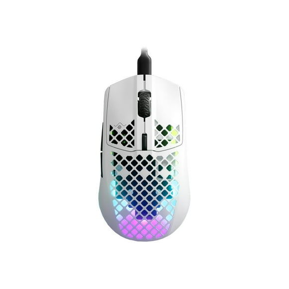 SteelSeries Aerox 3 2022 Edition - Mouse - ergonomic - right-handed - optical - 6 buttons - wired - USB-C - matte white