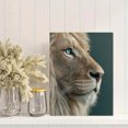 thumbnail image 2 of Blue Eyed Wild Lion Canvas Wall Art, Wildlife Portrait Print, Modern Home Wall Decor, 2 of 8