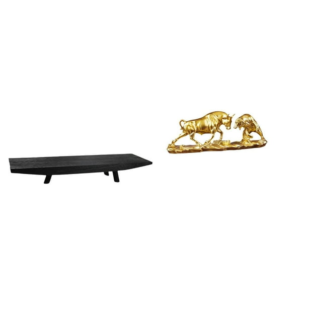 Bandeja decorativa con figura de toro, obra de arte moderna, escultura de china para bodas, despensas, mesas de café, regalos de cumpleaños.