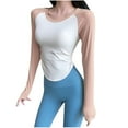 thumbnail image 1 of CEHVOM Hauts de Yoga à Manches Longues pour Femmes, Séchage Rapide, Entraînement, Course, Mise en Forme, Liquidation, 1 of 5