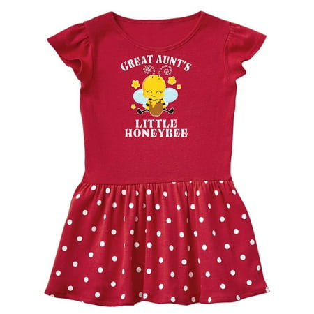

Inktastic Cute Bee Great Aunt s Little Honeybee with Stars Gift Toddler Girl Dress