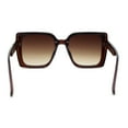 thumbnail image 4 of Womens 90s Designer Rectangle Butterfly Inset Lens Diva Sunglasses All Brown, 4 of 4