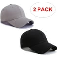 thumbnail image 2 of LAICAIW 2 Pack Adjustable Size Baseball Cap Hat for Men and Women, 2 of 7