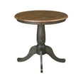 thumbnail image 4 of 30" Round Top Solid Wood Pedestal Table in Hickory/Washed Coal - Counter Height, 4 of 9