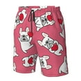 thumbnail image 5 of Kdxio French Bulldog Pattern Mens Casual Shorts - Drawstring Summer Beach Sports Shorts for Men, 5 of 9