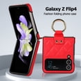 thumbnail image 6 of Allytechgroup Galaxy Flip 3 Case with Ring Holder Stand, Premium PU Leather Stylish Shockproof Anti-Scratch Portable Phone Case Cover for Samsung Galaxy Z Flip 3, Red, 6 of 9