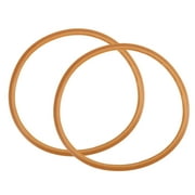 Pressure Cooker Gasket Sealing Ring Replacement Brown 22.5cm Inside Dia 2pcs