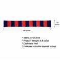 thumbnail image 6 of COUVER Unisex Knit Winter Rugby Striped Scarf Navy and Red 1 Pack, 6 of 7