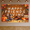 thumbnail image 4 of Thanksgiving Turkey Banner Colorful Leaves Pumpkin Decoration Rustic Party Decoration for Friendsgiving Celebration Autumn Gathering Indoor Event, 4 of 9