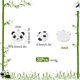 thumbnail image 2 of 1 caja de 30 dijes de panda, lindos dijes de animales, a granel, resina plana, dije de oso 3D, 2 of 9