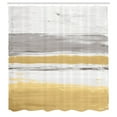 thumbnail image 2 of Ambesonne Grunge Shower Curtain, Abstract Brush Stroke Print, 69"Wx70"L, Dark Yellow and Pale Grey, 2 of 4