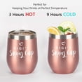 thumbnail image 3 of Grandma Gift-Gigi''s Sippy Cup Wine Tumbler with Lid and Straw, Gifts for Grandma Gigi Grandmother Mother''s Day Birthday Christmas, Insulated Stainless Steel Wine Tumbler (12Oz, Rose Gold), 3 of 6