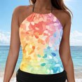 thumbnail image 2 of Ramiter Tankini Tops for Women Swimwear Top Only Tummy Control Bathing Suit Top No Bottom Modest Swim Top Light Yellow,2XL, 2 of 7