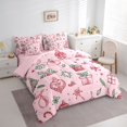 thumbnail image 3 of Manfei Mexmas Floral 7pcs Bedding Comforter Set,Girl Christmas Gifts Queen Bedding Sets,Happy New Year Queen Sheet Sets For Girls Boys,Breathable Home Decor Reversible, 3 of 8