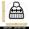 thumbnail image 2 of Winter Beanie Hat Self-Inking Rubber Stamp Ink Stamper - Fuchsia Ink - Mini 1/2 Inch, 2 of 7