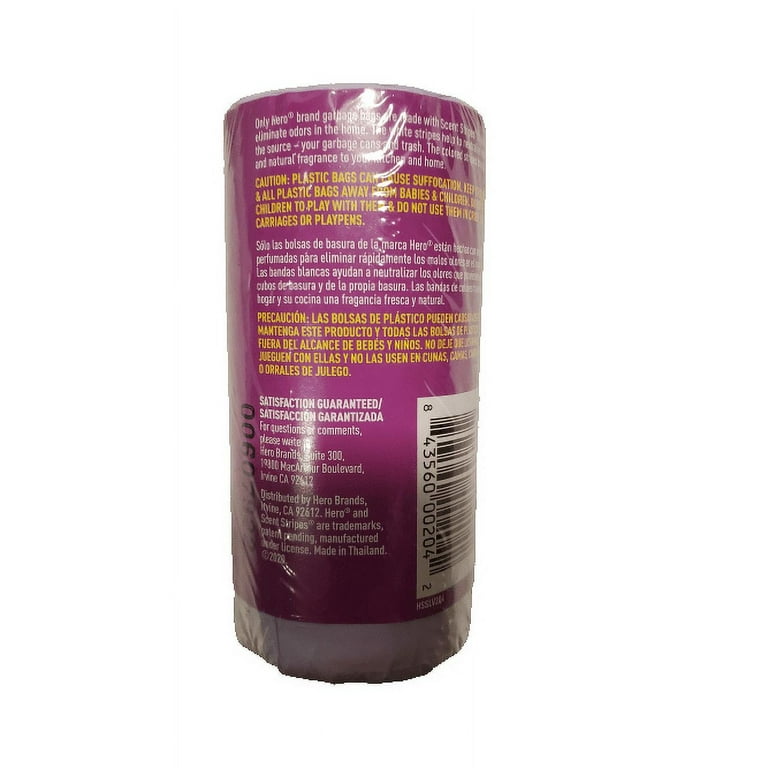 Hero Scent Stripes 4-Gallon Lavender Trash Bags, 40 Count photo 4