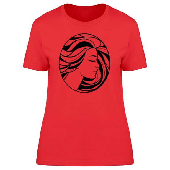 Silhouette Of Woman Portrait Tee Women's -Image by Shutterstock