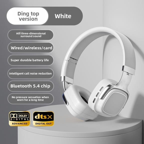 Head-Mounted Retro Bluetooth Earphones SMY63A Noise-Cancelling Wireless Bluetooth Over-Ear Headphones