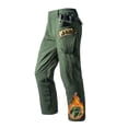 thumbnail image 2 of FRSASU Fleece Lined Work Cotton Pants for Men Waterproof Tactical Pants Winter Warm Ripstop Cargo Pants Ski Pant with Multi Tool Pockets Green, 2 of 7