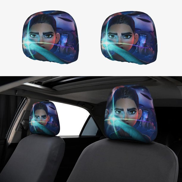 WondLa Funda Protectora Universal para Reposacabezas de Coche, Funda Elástica para Reposacabezas de Asiento de Auto, Funda de Tela Antipolvo, Accesorios de Interior 2 Piezas