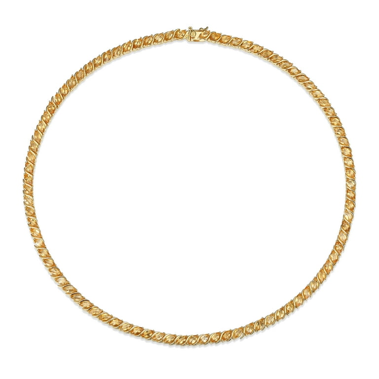 Forever Facets Jewelry 18 Karat Yellow Gold over Sterling Silver