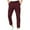Red, variant on Wyobmus Men's Cotton Lined Dress Pants Casual Fall Winter Double Folded Trousers Solid Color Casual Straight Leg Suit Pants With Pockets Black