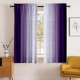 thumbnail image 1 of Purple Curtains 63 Inch Length for Living Room 2 Panel Set Purple and Grey White Window Treatment Curtain Lavender Ombre Gradient Light Filtering Curtains Modern Abstract Drapes, 1 of 1
