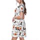 thumbnail image 2 of Easygdp Halloween Dachshund para Vestido Transpirable de Mujer, Vestido Suelto de Manga Corta con Pliegues y Bolsillos para el Verano, 2 of 6