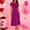 *Hot Pink, variant on ClodeEU Women's Velvet Strapless Dress with Detachable Cape, Guest Party Dress Off Shoulder Midi Dresses Purple,Womens Plus L