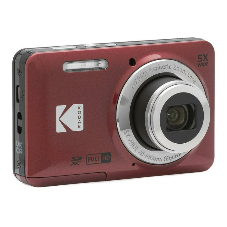Kodak PIXPRO FZ55 Friendly Zoom Digital Camera (Red) with 