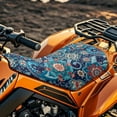 thumbnail image 3 of Binienty Boho Mandala ATV Seat Cover Blue Motorcycle Flexible Seat Protector Compatible with Sportsman Rancher Foreman Scrambler Kodiak Most ATV, 3 of 8