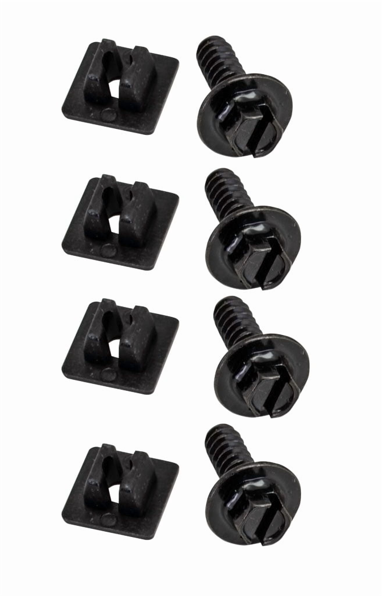 Auto Drive 8 Piece OEM Automotive License Plate Fasteners Black, 93371W