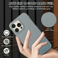 thumbnail image 5 of PU Leather Phone Case for iPhone 14 Pro Max, Slim Classic Business Hard PC Non-Slip Grip Phone Cover Military Grade Drop Protective Shockproof Women Men Case for iPhone 14 Pro Max, Cyan, 5 of 8