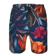thumbnail image 4 of Disketp Men'S Swim Trunks Hawaiian Breathable Surf Beach Swimsuits Mesh Lining Beach Shorts With Pockets-Tropical Flower, 4 of 9