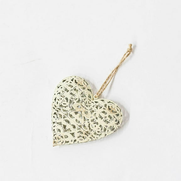 Light Green Metal Heart Ornament
