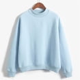 thumbnail image 2 of Brglopf Women's 2023 Sweatshirt Casual Long Sleeve Mock Neck Loose Pullover Solid Color Comfy Tunic Top, 2 of 3