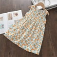 thumbnail image 2 of Utlike Girls Dresses Summer Dress Casual Princess Dresses Sleeveless Floral Print Kids Cotton Beach Dress Girls Breathable Sundress Size 1 Years-2 Years, 2 of 3