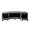 thumbnail image 5 of 116'' Velvet U Shaped Sectional Sofa Couch with Storage Function and Adjustable Backrest, Living Room Sofa Set with Ottoman and DIY Combination, Modular Sectional Sofa for Living Room, Dark Gray, 5 of 9