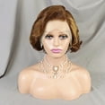 thumbnail image 5 of 4/30 Brown Color Loose Wave Pixie Cut Wig Short Bob Human Hair 13x4 Lace Frontal Wigs Transparent Lace Human Hair for Black Women Lace Front Human Hair Wig, 5 of 6