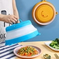 thumbnail image 2 of Lubelski Couvercle Alimentaire Qualité Alimentaire Sans BPA Trou Fin Pliable Poignée Portable Anti-Huile Multi-Usage Couvercle Pliant pour Micro-Ondes pour Cuisine, 2 of 7