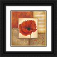 thumbnail image 1 of Lewis, Kim 12x12 Black Ornate Wood Framed with Double Matting Museum Art Print Titled - Orange Poppy I, 1 of 4