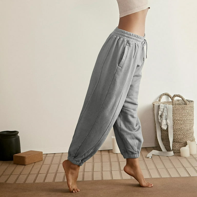 Parachute Pants for Women Teen Girls Cute Sweatpants Fleece High Waisted  Athletic Joggers Pants Comfortable Lounge Pants with Pockets Sweat Pants  Female Yoga Pants Baggy Sweatpants for Women 
