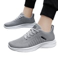 thumbnail image 2 of GrmtClth Lightweight Mesh Athletic Trainers for Men Soft Cushioned Sole Lace Up Breathable Knit Casual Jogging Walking Sneakers Gray (US/9), 2 of 7