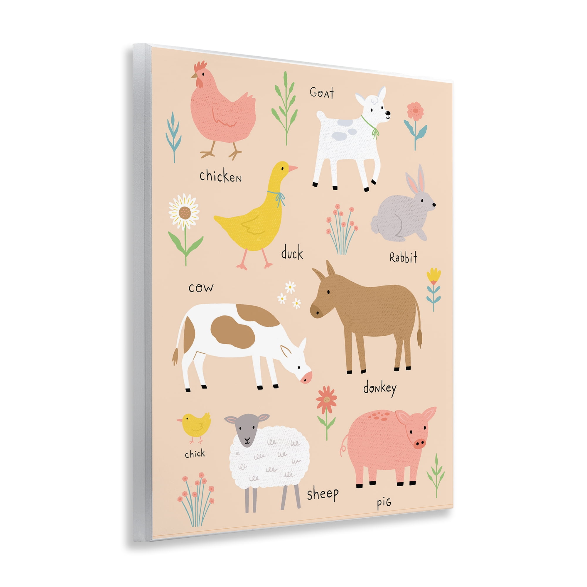 Stupell Industries Baby Farm Friends Wall Plaque Art, design by Nina Seven
