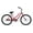 Red, variant on Wonder Wheels 26 In. Beach Cruiser Coaster Brake Single Speed Bicycle, Bike, Black Spokes One Piece Crank Alloy Black Rims 36 H - White