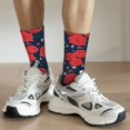 thumbnail image 6 of Vsdgher Rose Flower Crew Socks for Men & Women, Breathable Casual Athletic Ankle Socks, 6 of 6