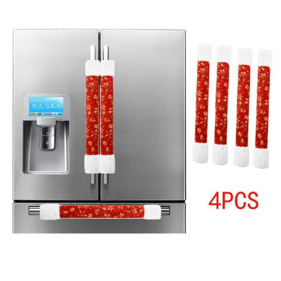 Christmas Door Decorations, Christmas Microwave Oven Door Handle Door Glove Refrigerator Protective Glove